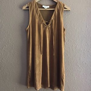 Sans Souci  Faux Suede Dress  M